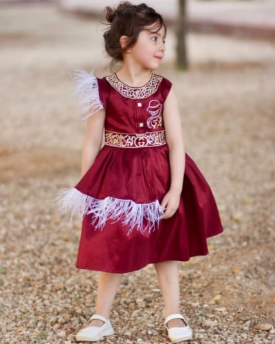 فستان فنون فندي احمر