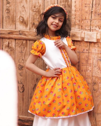 فستان شالكي اورنج