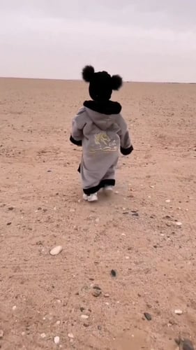 فروه شتويه للأطفال رمادي