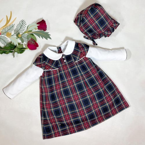 فستان قطني مع قبعة