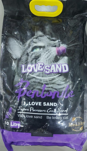 رمل للقطط عالي التكتل Cat litter sand with rose sc...