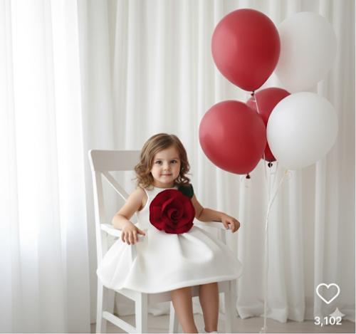 فستان الورده الحمراء