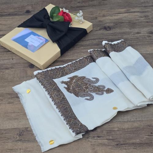 شال كشمير شتوي فاخر – إصدار 2026 بتطريز يدوي أنيق