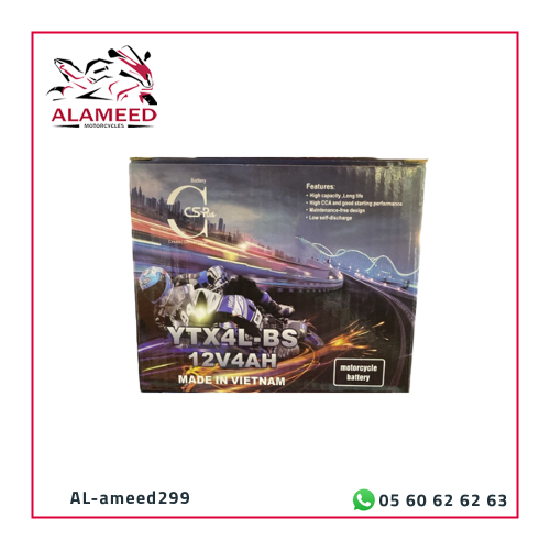 بطارية دراجة نارية YTX4L-BS 12V4AH
