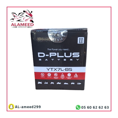 بطارية دراجة نارية D-PLUS YTX7L-BS