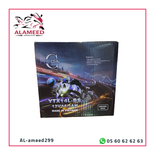 بطارية دراجة نارية YTX14L-BS 12V14.5AH