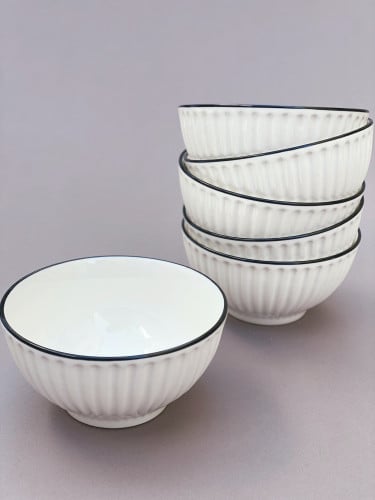 اناء سيراميك صغير - ابيض / اسود