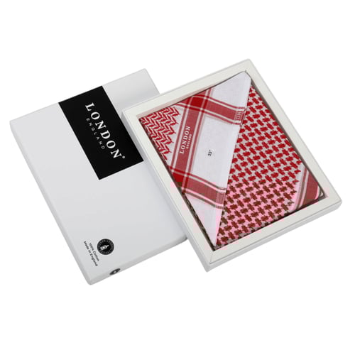 شماغ لندن LONDON أحمر كلاسيك انجليزي اصدار 2025