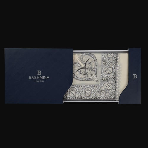 شال باشمينا ملكي خاص صوف كشميري 100% بتصميم السيفي...