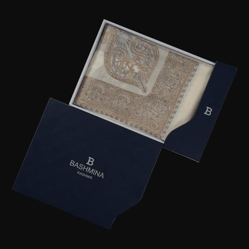 شال باشمينا ملكي خاص صوف كشميري 100% بتصميم السيفي...