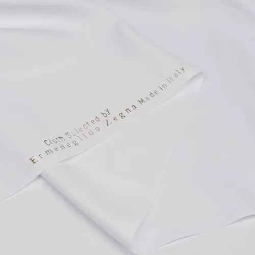 قماش Ermenegildo Zegna إيطالي أبيض صيفي