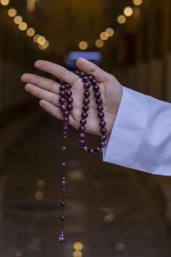 مسبحة فاتوران "خزامي" (F446) | لون بنفسجي ملكي - 4...