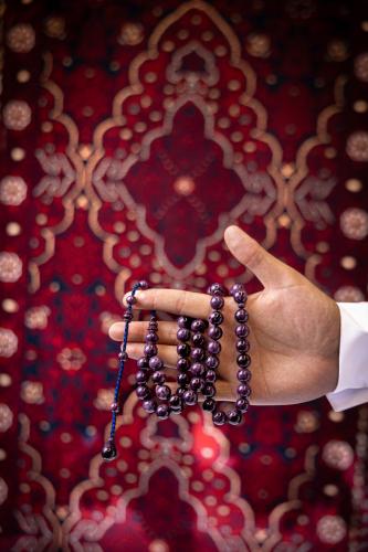 مسبحة فاتوران بنفسجي فاخر من حبة واحدة (F538) | ال...