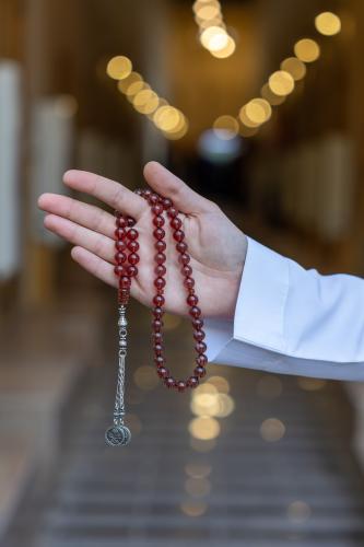 مسبحة زعفران 51 خرزة بشعار المملكة 53g (Z50) | دكا...