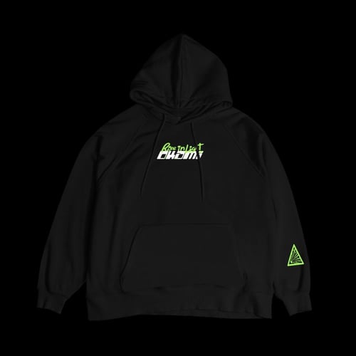 (Rise in Light Oversized Hoodie (Black