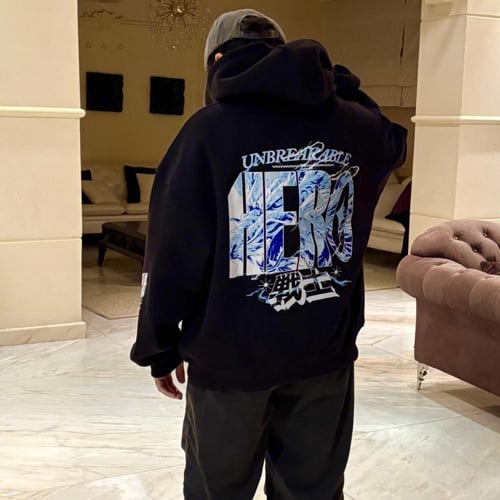 Unbreakable Hero Oversized Hoodie (Black)
