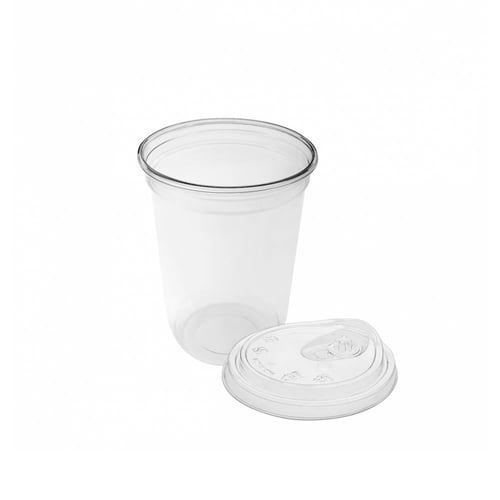 اكواب بلاستيك فاخرة شفافة حرف يـو بغطاء ستار بوكس...