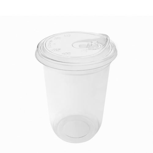 اكواب بلاستيك فاخرة شفافة حرف يـو بغطاء ستار بوكس...