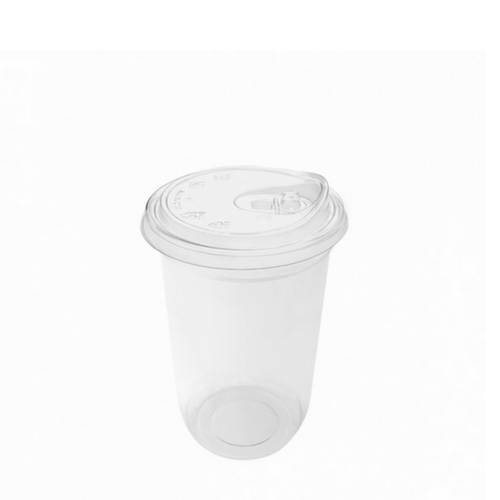 اكواب بلاستيك فاخرة شفافة حرف يـو بغطاء ستار بوكس...