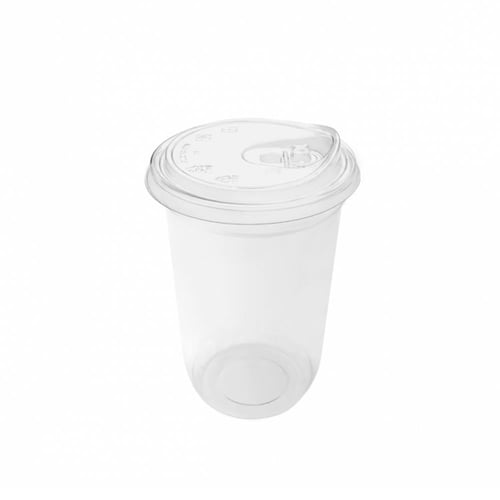 اكواب بلاستيك فاخرة شفافة حرف يـو بغطاء ستار بوكس...