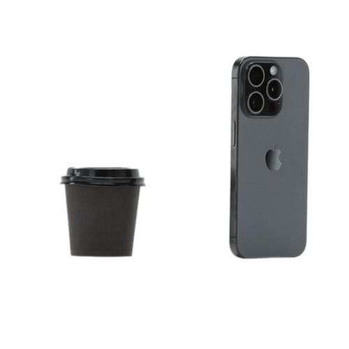 اكواب ورقية سنغل لون أسود بغطاء أسود ( 50 حبة )