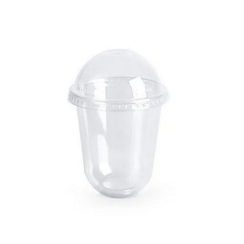 اكواب بلاستيك فاخرة شفافه حرف يو بغطاء قبة مقاسات...