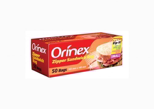 أكياس ساندوتش مع قفل من اورينكس مقاسات متنوعة ( 50...