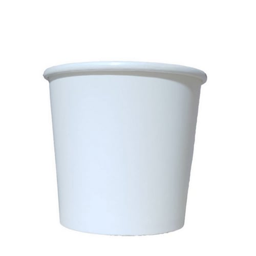 علب ورقية دائرية بغطاء ورقي لون أبيض مقاسات متعددة