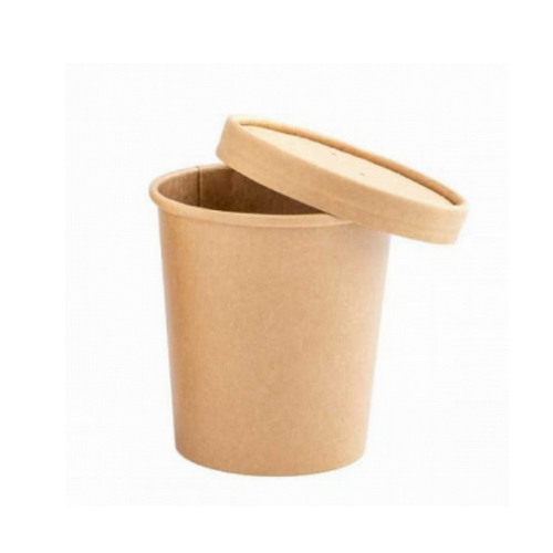 علب ورقية دائرية بغطاء ورقي لون كرافت مقاسات متعدد...