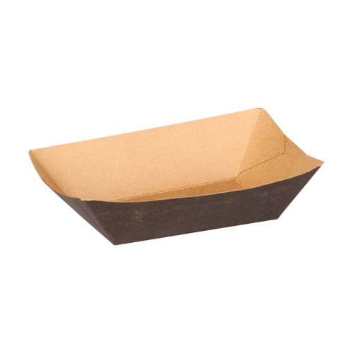 صينية ورقية فاخرة لون أسود كرافت لتقديم المأكولات...