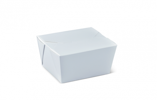 علب ورقية لون ابيض مع غطاء بقفل نودلز 1 (50 حبة)