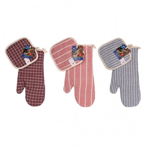 قفاز مع مسكة قماش عازلة للحرارة الوان واشكال متعدد...