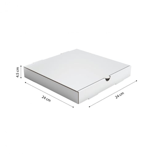 علب كرتون فاخرة للبيتزا بفتحات تهوية لون أبيض 3 طب...