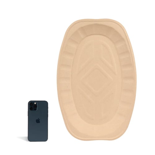 صينية بيضاوي من قصب السكر لون بيج مقاس لارج ( 10 ح...