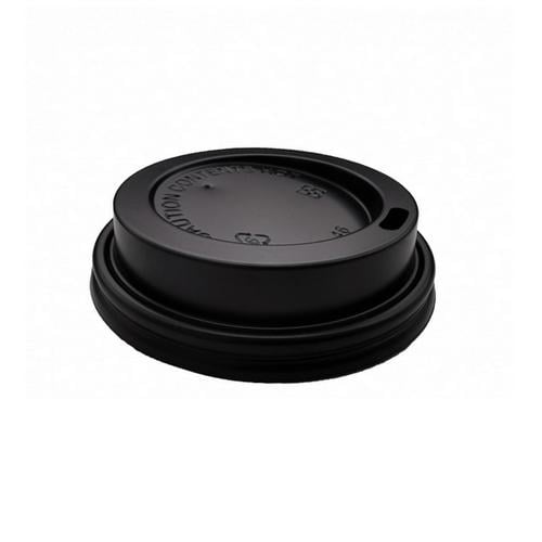 غطاء بلاستيك للأكواب الورقية لون أسود - خيارات متع...