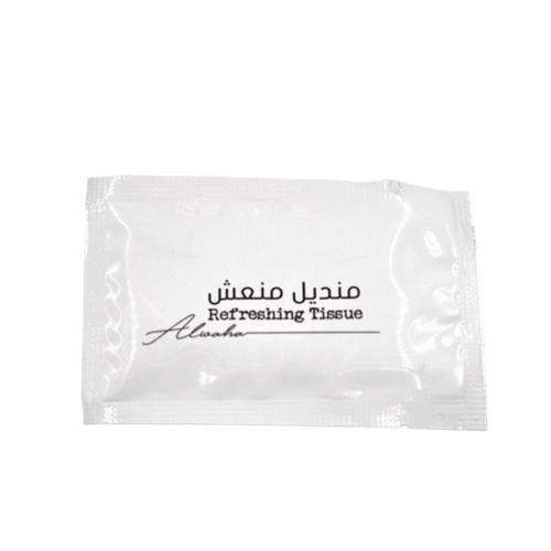 مناديل مطاعم معطرة برائحة الليمون لون أبيض 8 * 6 س...