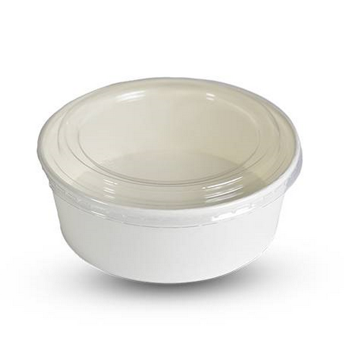 علب ورقية دائرية بغطاء بلاستيك حراري وطبقة عازلة د...