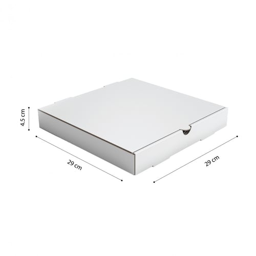 علب كرتون فاخرة للبيتزا بفتحات تهوية لون أبيض 3 طب...