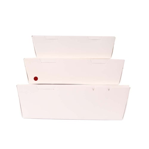 علب بيضاء بغطاء متصل (50 حبة) M