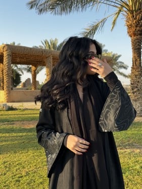 Chamois and leather abaya
