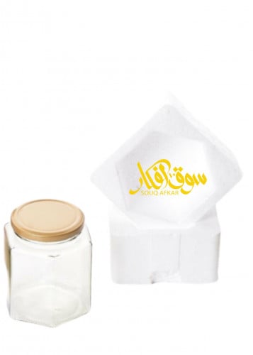 (12) قارورة عسل زجاجية + فلين 500 جرام