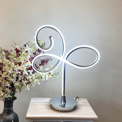 اباجورة حديد فضي مودرن بليد رمادي