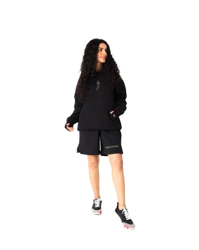Black hoodie,short