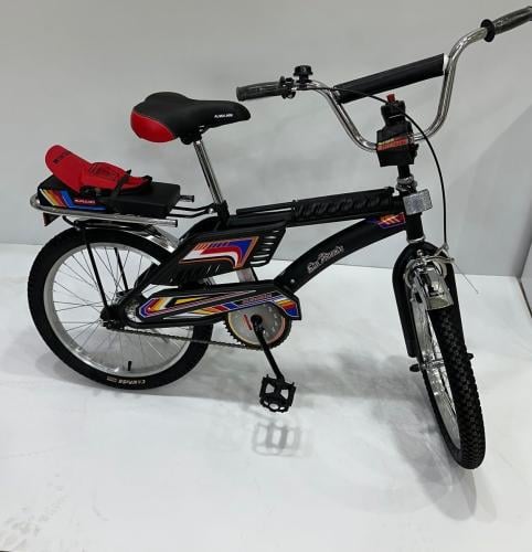 دراجة رامبو الدرجة الأولى مقاس 20 اسود مطفي رفرف ن...