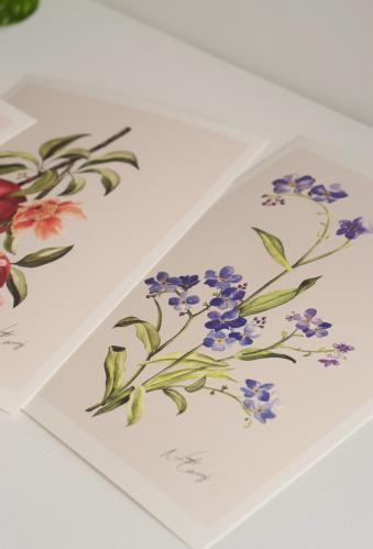 A4 prints -  forget me not - مع حدود