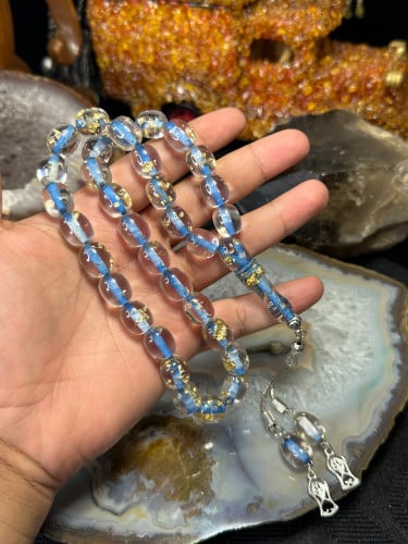 بكلايت شفاف خيط ازرق محشر ورق الذهب 11 مل