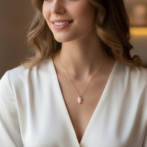 قلادة الماس مع مينا