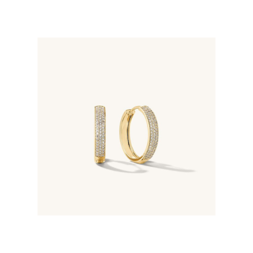 حلق الماس مع ذهب اصفر عيار 18