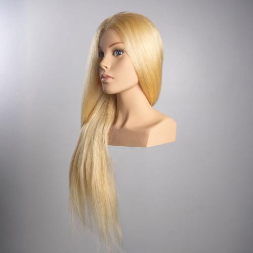 مانيكان شعر أوروبي أشقر طبيعي 100% للتدريب – 30 إن...