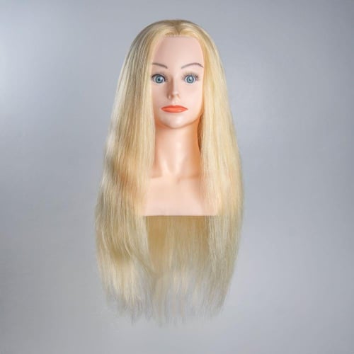 مانيكان شعر برازيلي بلاتيني طبيعي 100% للتدريب – ك...